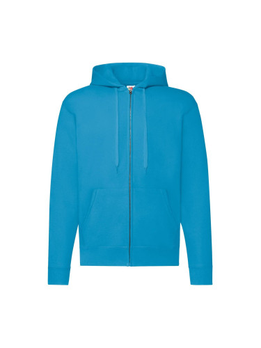 Blue Zippered Hoodie Classic Fruit of the Loom