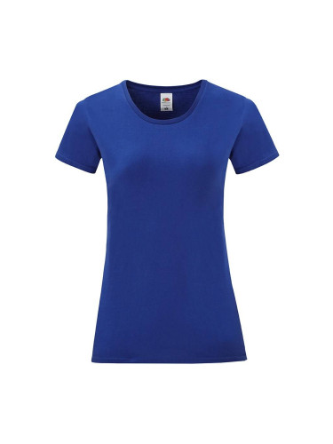 Blue Iconic women's t-shirt in combed cotton Fruit of the Loom