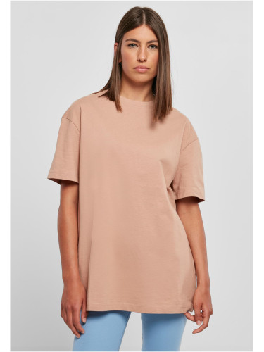 Women's oversized boyfriend t-shirt in amber color