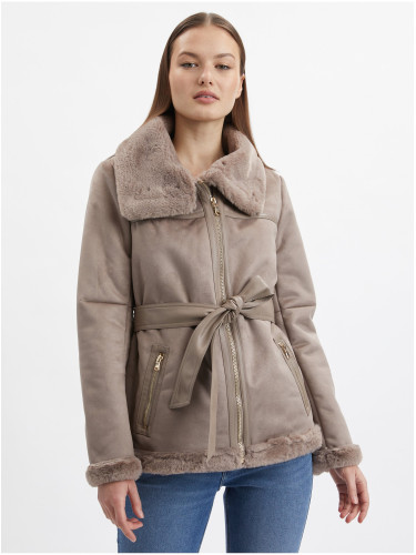 Orsay Brown Women's Suede Jacket - Women's