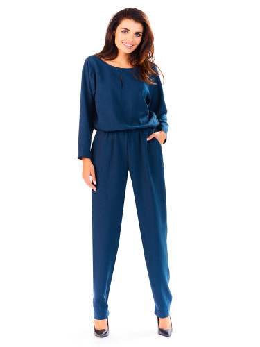 Infinite You Woman's Jumpsuit M142 Navy Blue