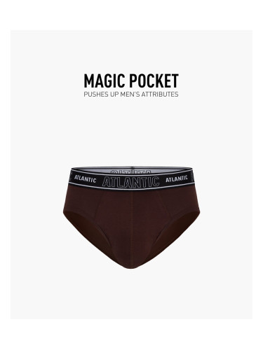 Men ́s briefs ATLANTIC Magic Pocket - brown