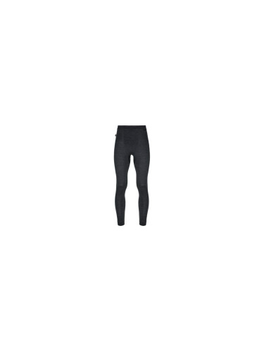 Black men's sports leggings made of Merino wool Kilpi MAVORA BOTTOM