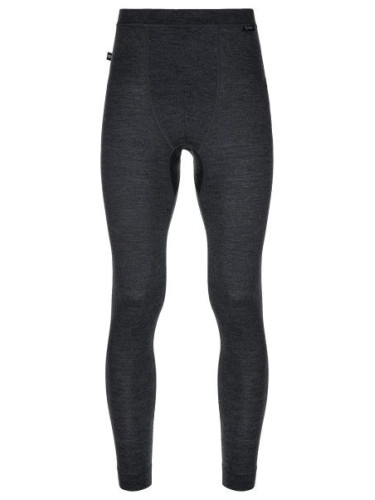 Men's merino wool thermal pants MAVORA BOTTOM-M black