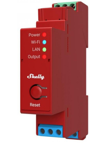 Wi-Fi Smart реле, 16А, 230VAC, Shelly PRO 1PM, електромер, DIN шина, 268018