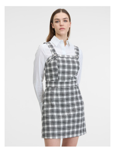 Orsay Black & White Women's Plaid Dress - Women's