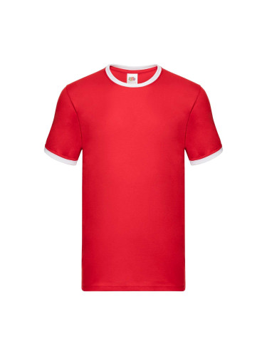 Men's red t-shirt Ringer Fruit of the Loom