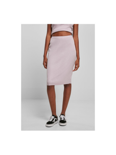 Women's ribbed lilac midi skirt