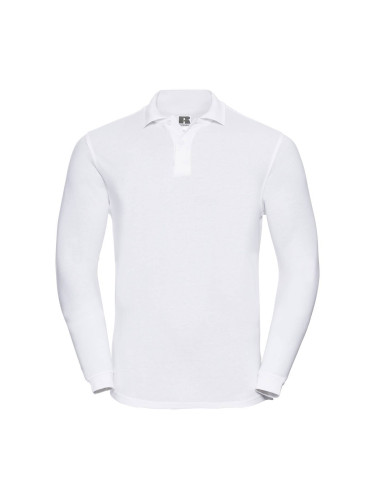 White Russell Long Sleeve Polo Shirt