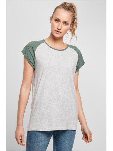 Women's contrasting raglan t-shirt light gray/pale