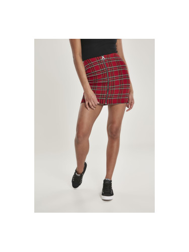 Women's short plaid skirt red/bl