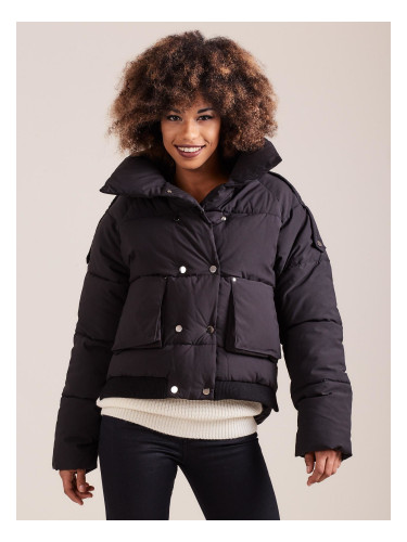 Short black winter jacket