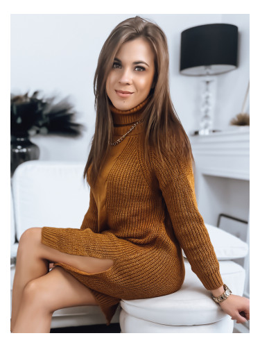 Sweter damski MERCIA musztardowy Dstreet