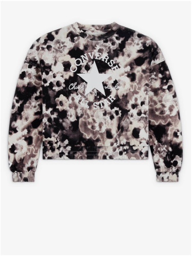 Cream-black women's floral sweatshirt Converse - Women's