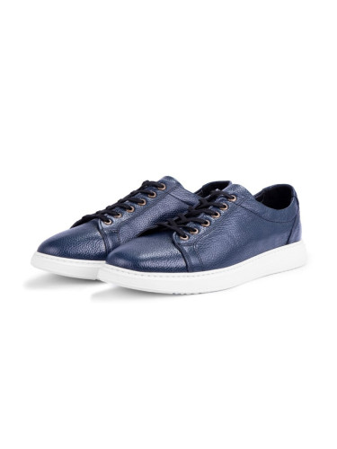 Ducavelli Verano Genuine Leather Men's Casual Shoes. Summer Sports Shoes, Lightweight Shoes Navy Blue.