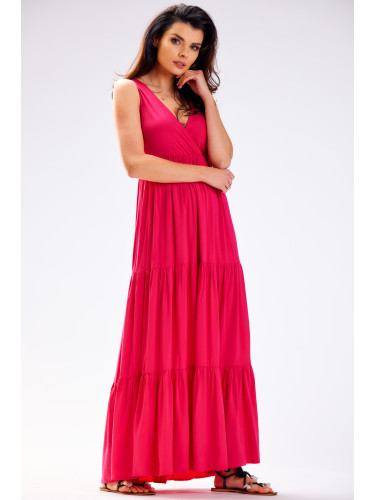 Awama Woman's Dress A581 Fuchsia
