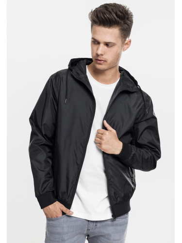 Black windbreaker