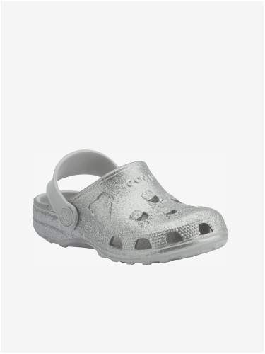 Grey girls' slippers Coqui Little Frog - Girls