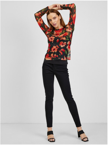 Orsay Women's Red & Black Floral T-Shirt - Women's