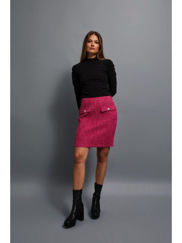 Marisse Pink Tweed Skirt