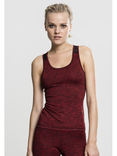 Women's top red/black/black