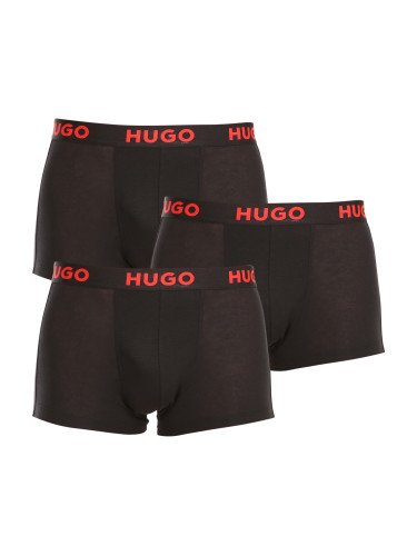 3PACK Mens Boxers Hugo Boss black