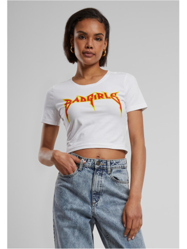 Badgirls Cropped Tee White