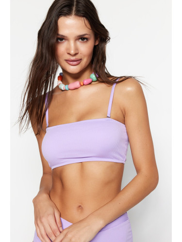 Trendyol люляк без презрамки текстурирани бикини отгоре