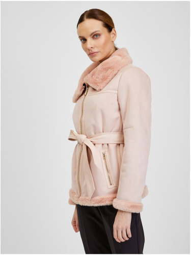 Orsay Pink Women's Suede Jacket - Women's