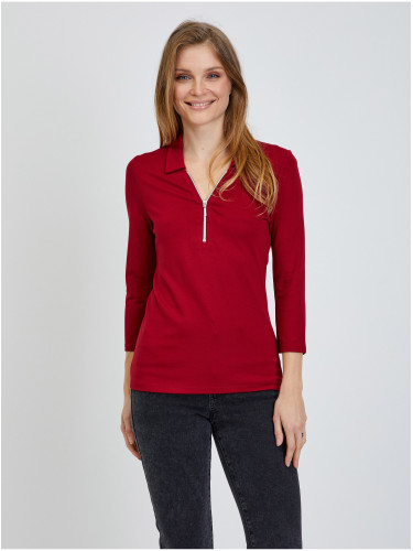 Red T-Shirt with Three-Quarter Sleeve ORSAY - Women