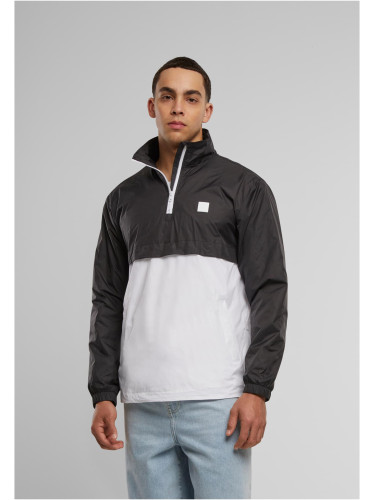 Stand Up Collar Pull Over Jacket blk/wht