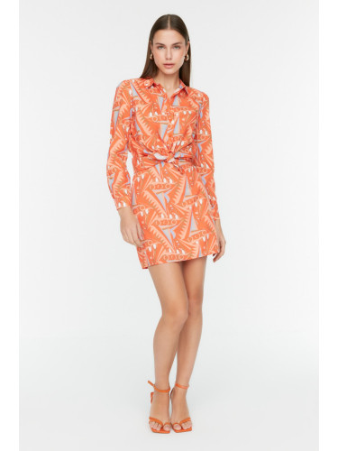 Trendyol Orange Printed Skirt