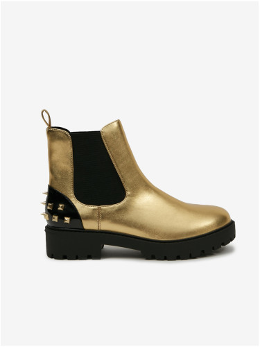 Desigual Biker Gold Women's Ankle Boots - Womens