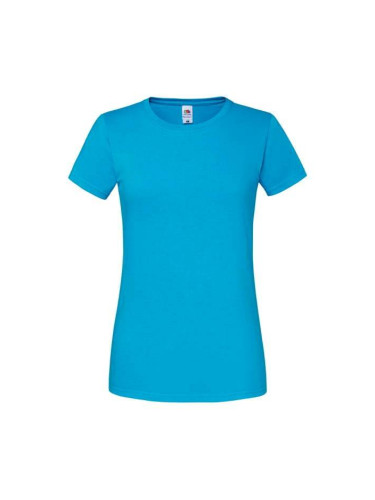 Iconic 195 Ringspun Premium Premium Fruit of the Loom Blue T-shirt