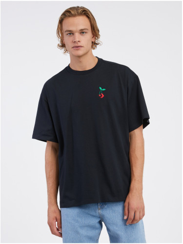 Black Men's T-Shirt Converse Star Chevron Cherry