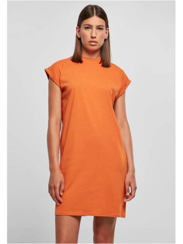 Women's Turtle Extended Shoulder Dress Orange