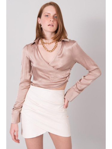 Beige blouse with BSL collar