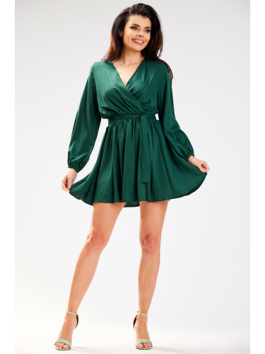 Awama Woman's Dress A577 Bottle Green