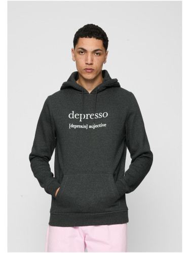 Суичър с качулка Depresso в тъмносив цвят