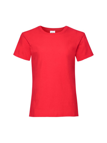 Czerwona koszulka dziewczęca Valueweight Fruit of the Loom