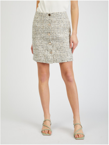 Orsay Beige Women's Tweed Skirt - Women's