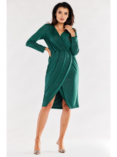 Awama Woman's Dress A548 Bottle Green