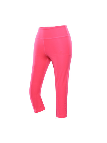 Women's quick-drying capri leggings ALPINE PRO NORVA neon knockout pink