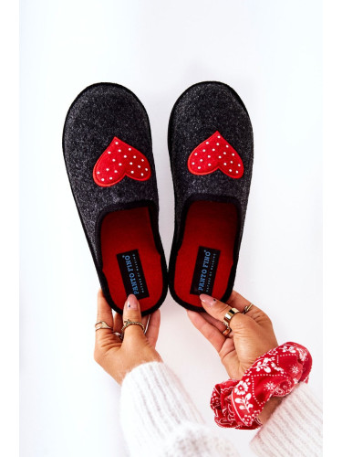 Household slippers Panto Fino II267009 Black-Red