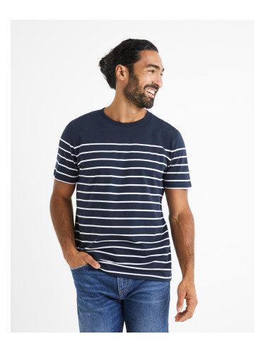 Тениска Celio Striped Bebaser - мъже