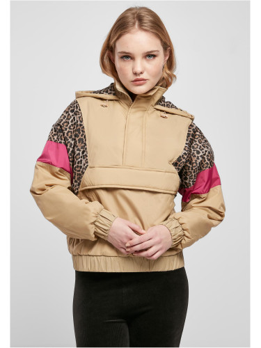 Women's jacket AOP Mixed Pull Over Unionbeige/dark/w.