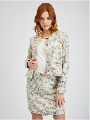 Orsay Cream Women's Patterned Jacket - Women