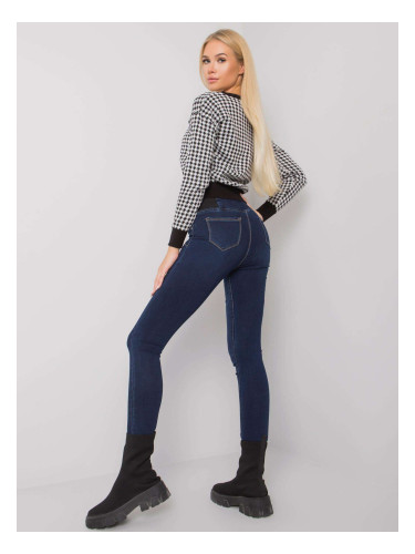 Navy blue high waisted jeggings