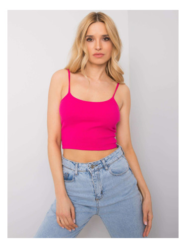 RUE PARIS Fuchsia crop top