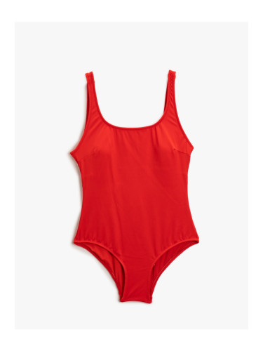 Koton Основни бански костюми U-образно деколте покрити